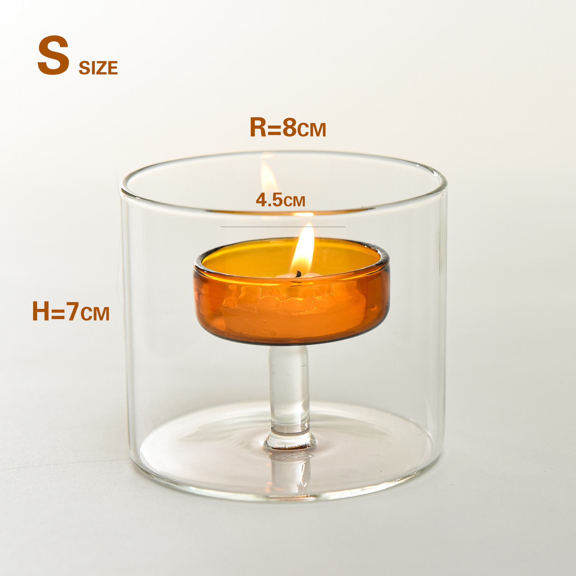 De estilo europeo cilindro de cristal huracán candelabro lámpara de aceite a prueba de viento titular de la vela decoración del hogar creativo con velas cena regalo