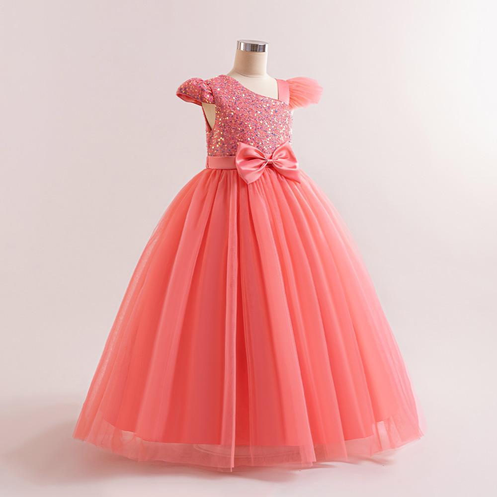 Nuevos vestidos de niños transfronterizos vestidos de princesa de malla vestidos de espectáculo vestidos de fiesta vestidos de celebración