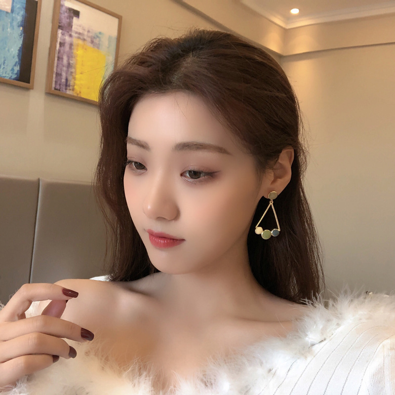 Koreanische Mode Geometrische Muster Ohrringe Kreative Tropfen Ohrringe display picture 6