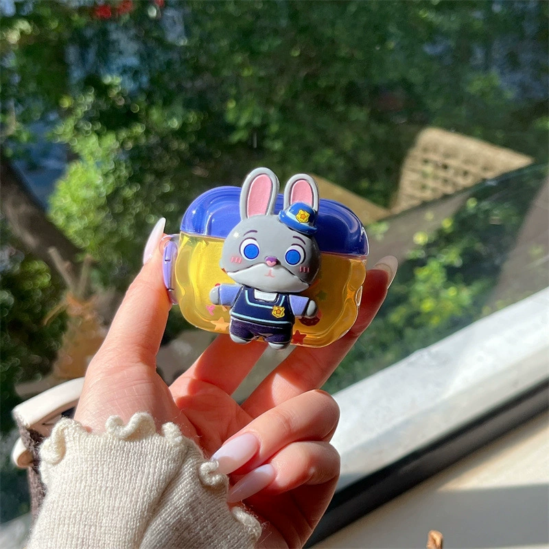 Cartoon fun Judy Nick compatible AirPods 4/Pro 3 earphone case shell for second/third generation new model