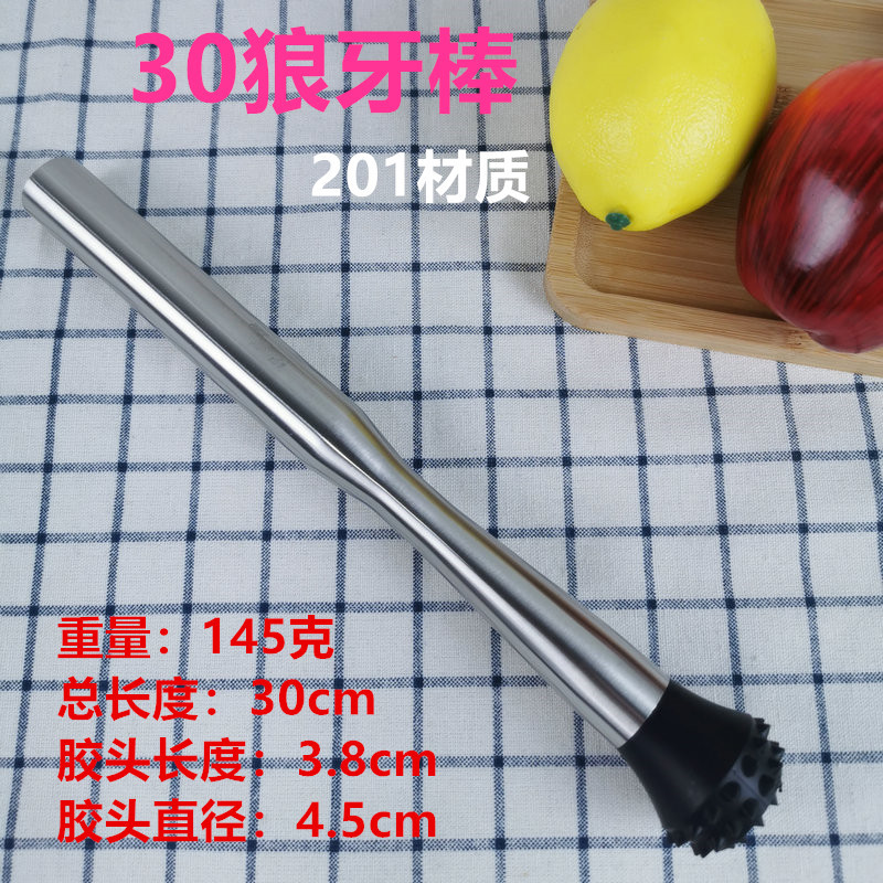 Trituradora de hielo de acero inoxidable palo de hielo batiendo a mano limón té herramienta trituradora de hielo jugo bar coctelera 304