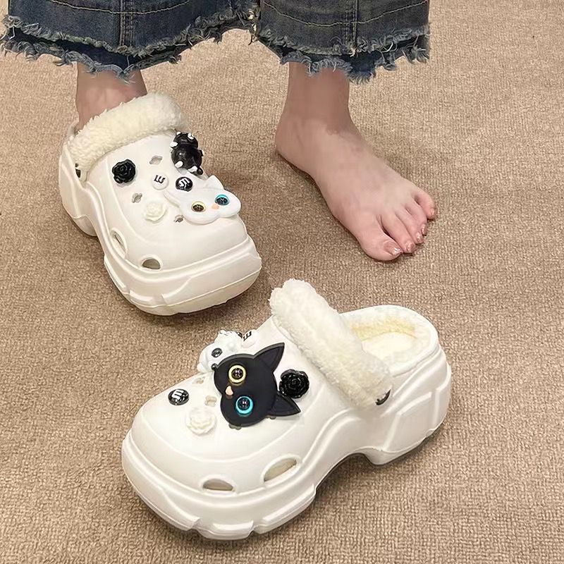 Tank cotton mop black and white cat white