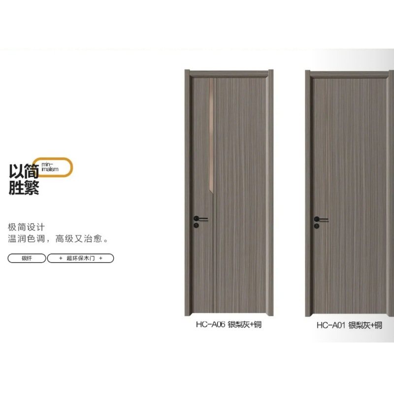 Puerta pintada interior blanco moderno y simple puerta de madera maciza multicapa puerta de habitación puerta de dormitorio conjunto compuesto puerta de madera insonorizada
