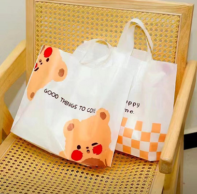 Bolsa de mano, bolsa para ropa, bolsa con logotipo impreso personalizado para ropa, bolsa de regalo, bolsa de cosméticos de plástico engrosado y duradero