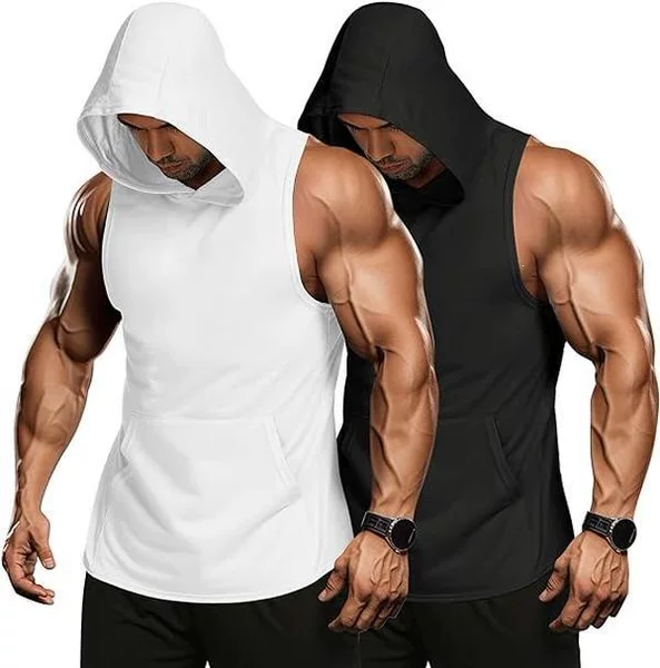 J 42330 Sleeves Hooded Vest for Men Men's Hooded Vest