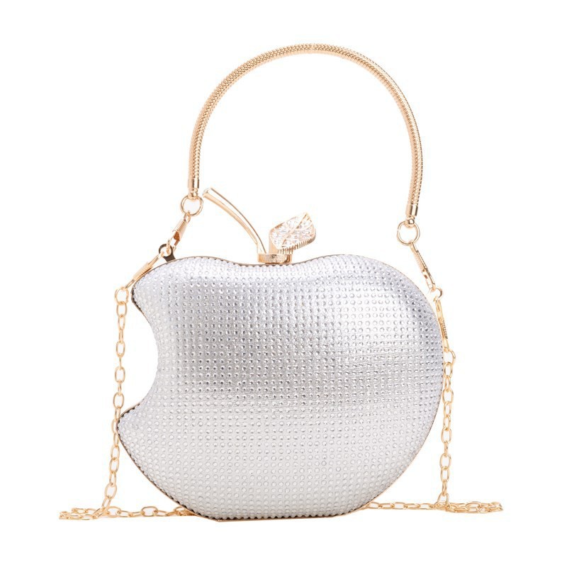 Bolsa de cena de dama de explosión transfronteriza bolsa de moda de manzana bolsa de mano de comercio exterior de lujo ligera cadena de diamantes acrílico bolsa de cena