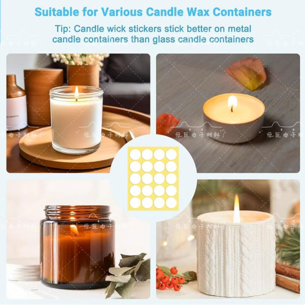 Suministro Transfronterizo de Pegatinas de Espuma para Mechas de Velas Redondas, Materiales para Manualidades, Pegatinas de Doble Cara, Cinta de Espuma de Doble Cara Resistente a Altas Temperaturas image 6