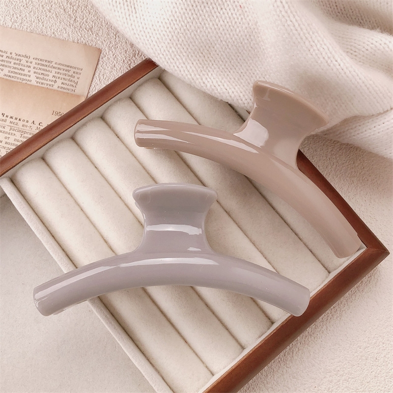 Clip de agarre de la parte posterior de la cabeza retro francesa, pereza, todo fósforo, clip de pelo de tiburón de cola de caballo, horquilla grande, accesorios para el cabello femenino