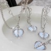 Zirconium, pendant, earrings, ring, advanced chain for key bag , bright catchy style