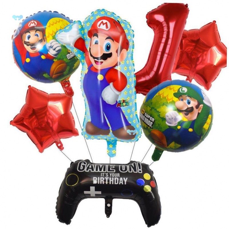 Mario Game Theme Aluminum Film Balloon Set Children's Bi气球|ms
