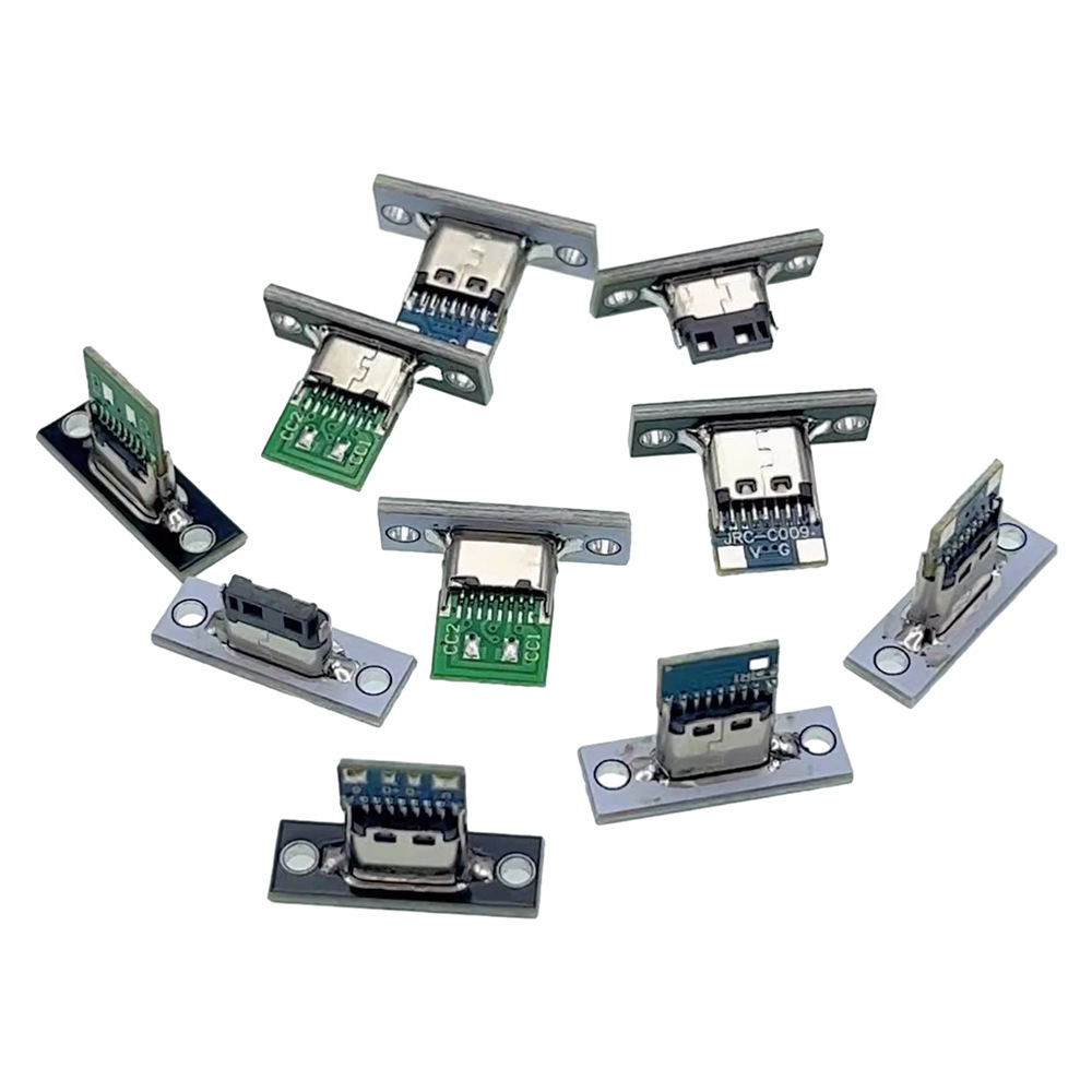 DC5V 母座带固定板键盘分离线模块 USB延长线带固定孔母头 TYPE-C