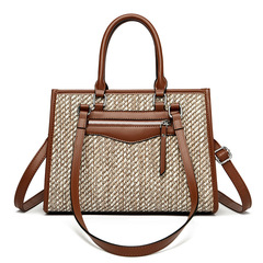 Women's fashion tote bag for foreign trade, 2024 new style, single-shoulder design, casual commuter large-capacity handbag&mdash;wholesale.