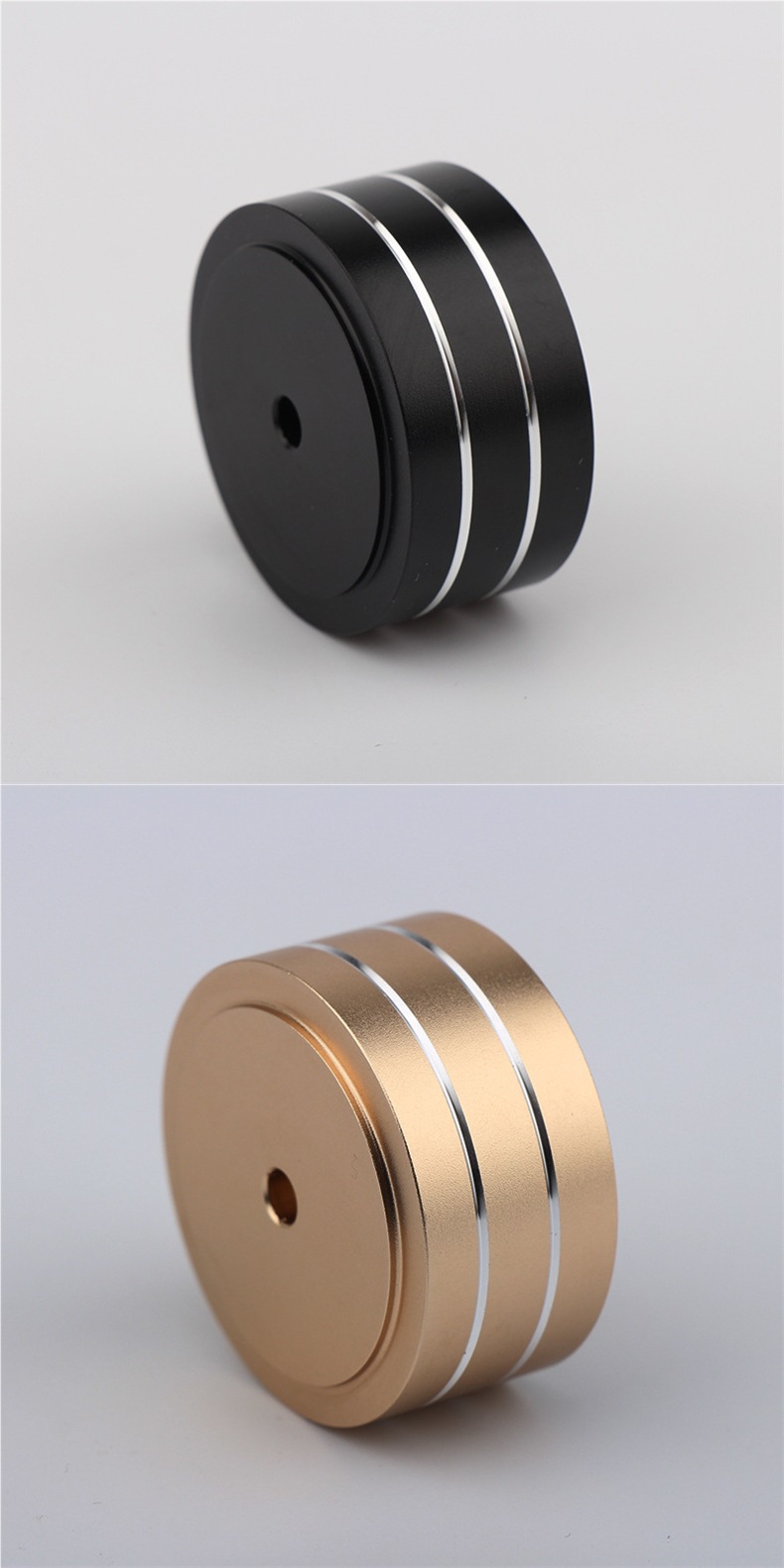 Audio Equipment Shock-Absorbing Foot Pads, Audiophile Accessories, Aluminum Alloy Base, Shock-Absorbing Stand Feet, Foot Spikes, Shock-Absorbing Pads, Equipment Floor Stand
