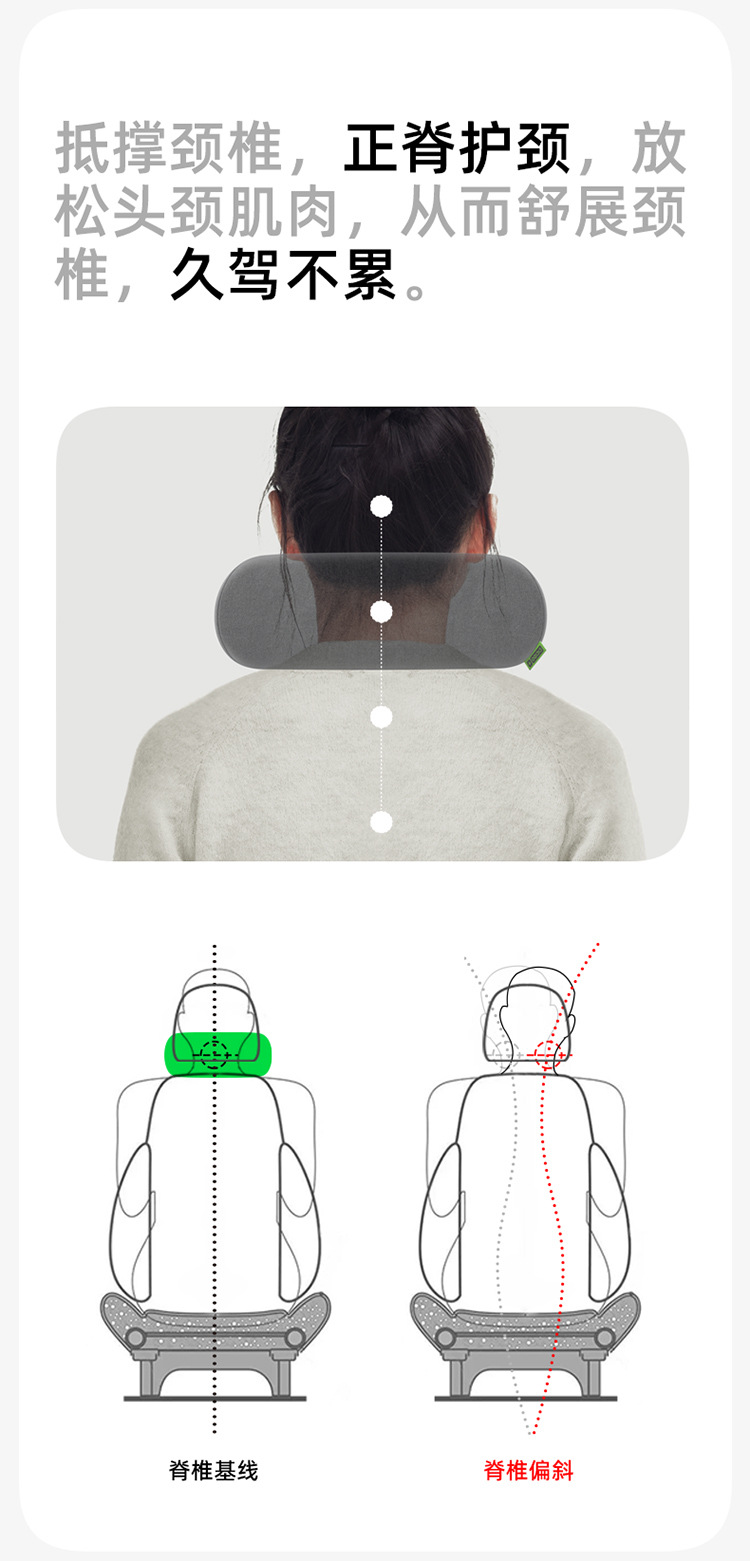 Cicido Multi-Head Pillow Car Neck Pillow Seat Cushion Car Cushion Car Lumbar Support 25 New Pillows