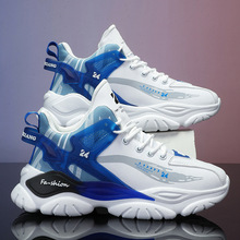 莆田男鞋夏季2025新款百搭青少年运动休闲跑步气垫减震增高老爹鞋