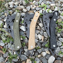 折叠镰刀狼盾露营多功能加厚户外冒险多用途开山砍树工具批发