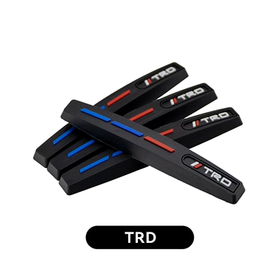 Decorative Sticker, Door Edge Anti-Scratch, Qapı və bamper qoruyucu zolaqlar - trd-black-set4-pack