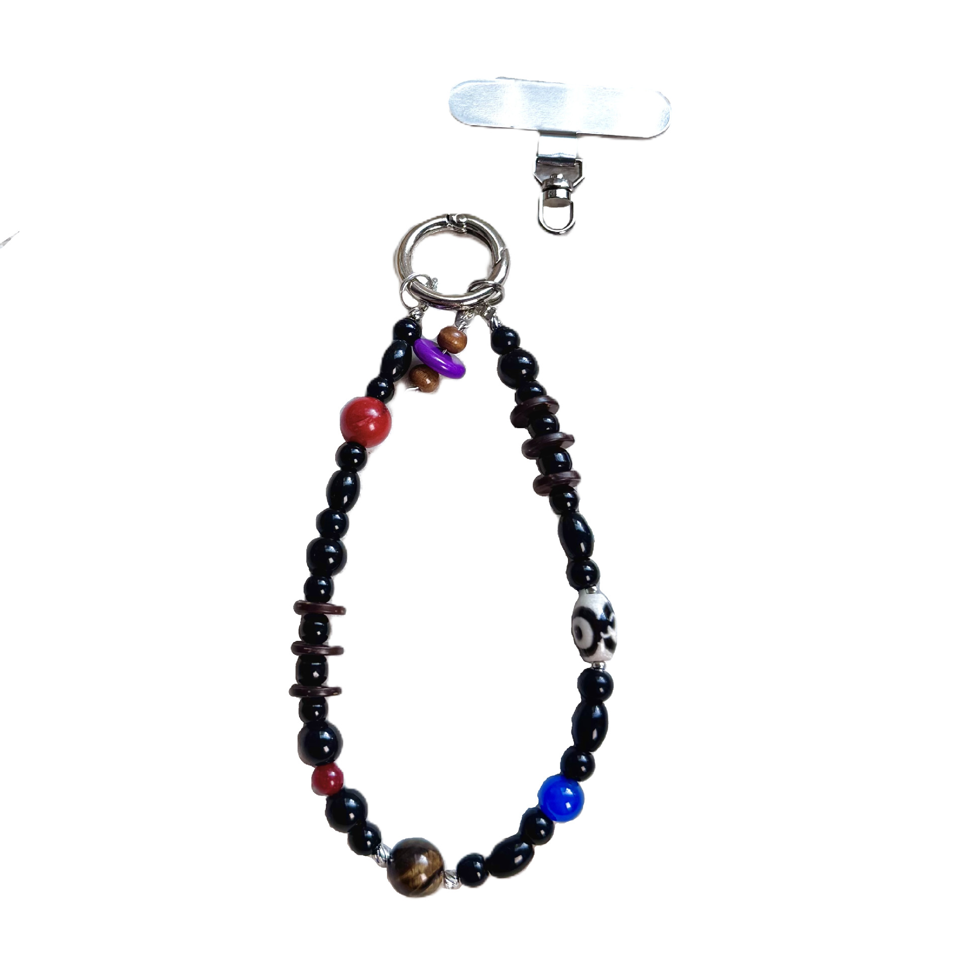 Boutique hecha a mano y de alta calidad, colgante de teléfono móvil de estilo chino, colgante de ojo de tigre, colgante de moda corto para teléfonos móviles