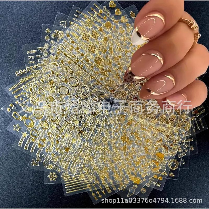 Cross-Border Popular Hot Stamping Stickers English Letters Animal Love Lines Nail Stickers with Adhesive Backing Self-Adhesive Wholesale Cross-Border Popular Hot Stamping Stickers English Letters Animal Love Lines Nail Stickers with Adhesive Backing Self-Adhesive Wholesale