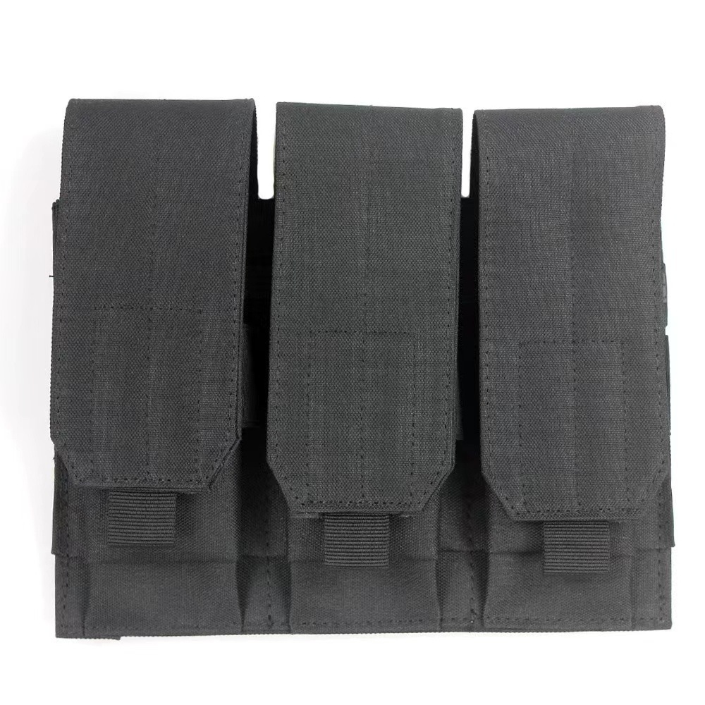 Cross-Border Outdoor Tactical Triple Magazine Pouch Field Vest Molle Accessory Bag Akm4 Magazine Storage Camouflage Bag