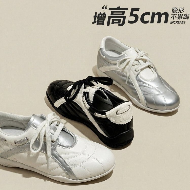 Sheepskin Version~British Style Black German Training Shoes for Women 2026 New Lace-Up Sneakers Casual Versatile Forrest Gump Shoes Sheepskin Version~British Style Black German Training Shoes for Women 2026 New Lace-Up Sneakers Casual Versatile Forrest Gump Shoes