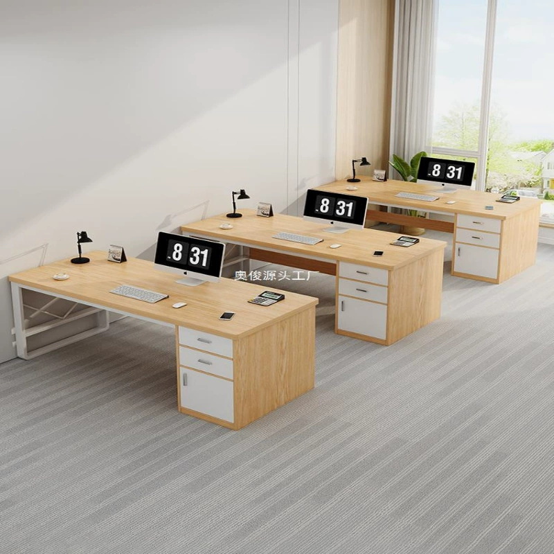 Рабочий стол Простой современный офисный стол и стулья Комбинация простой рабочий стол домашний компьютер стол
