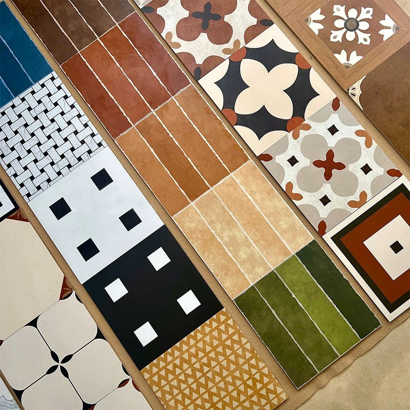 300X300 Nanyang French Mid-Century Style Finely Carved All-Ceramic Tiles Bathroom Kitchen Bathroom Balcony Matte Floor Tiles