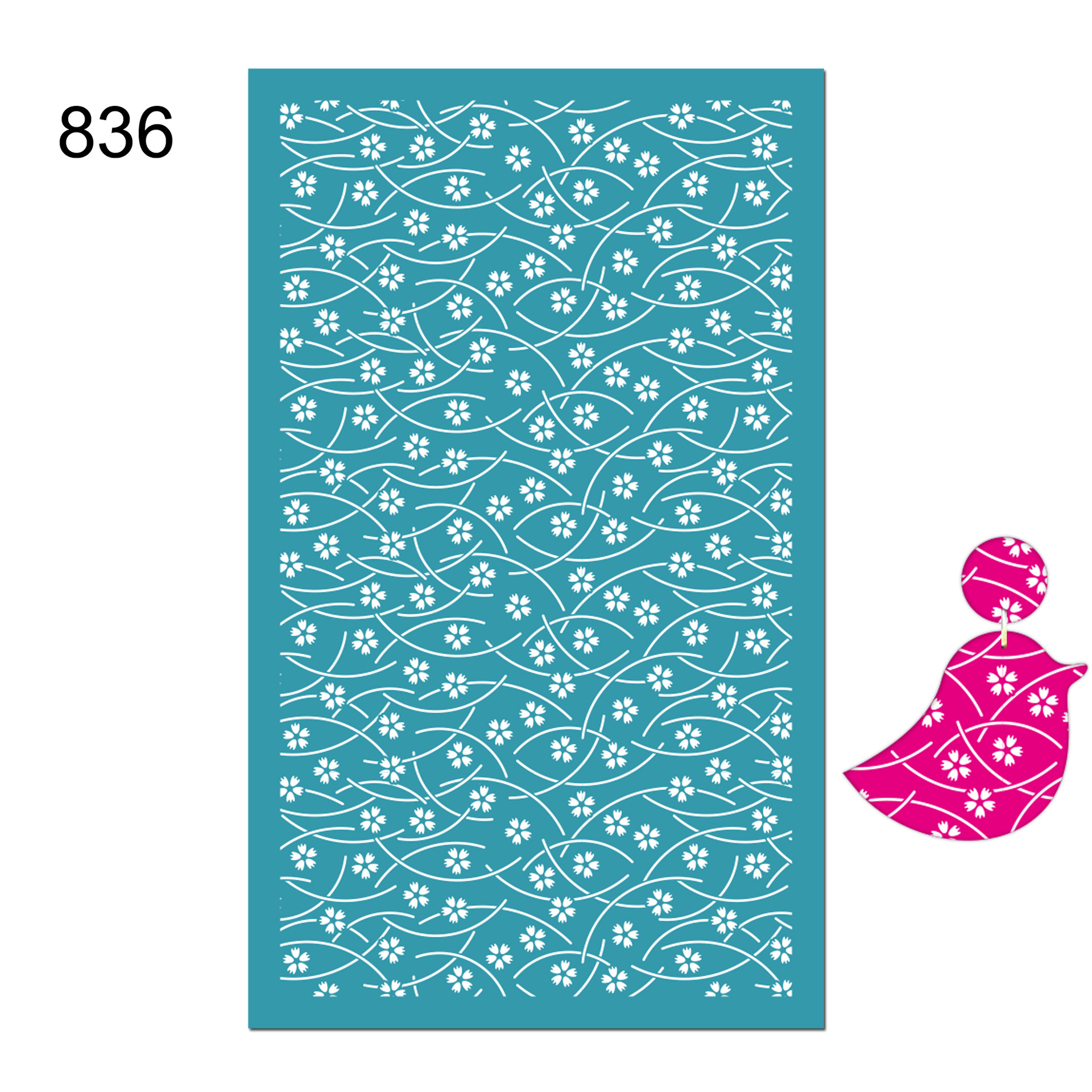 Impresión de arcilla y decoración de la joyería de la arcilla de polímero plantilla de impresión de bricolaje pendientes de impresión patrón de productos transfronterizos