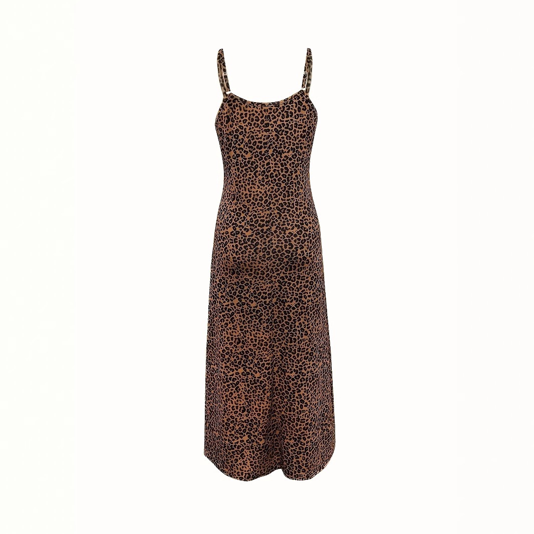 Womens Leopard Print Butterfly Floral Maxi Dress Sleeveless Lightweight Fabric Summer Style Wholesale Available