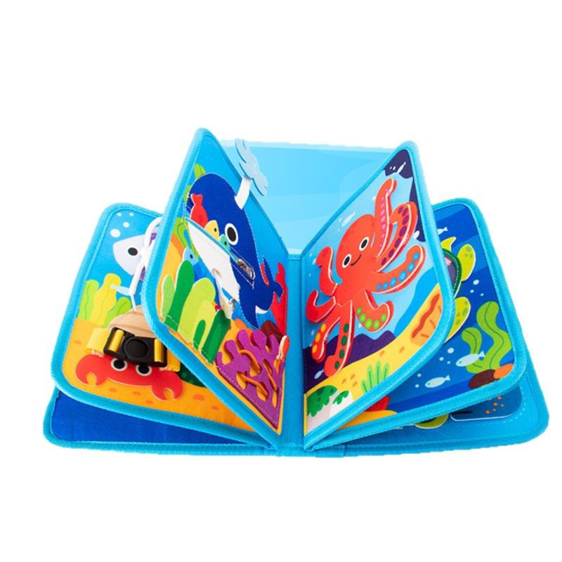 Tablero de ocupado de fieltro marino transfronterizo Tablero educativo de juguete para niños Tablero educativo de la primera infancia Tablero de aprendizaje de fieltro al por mayor