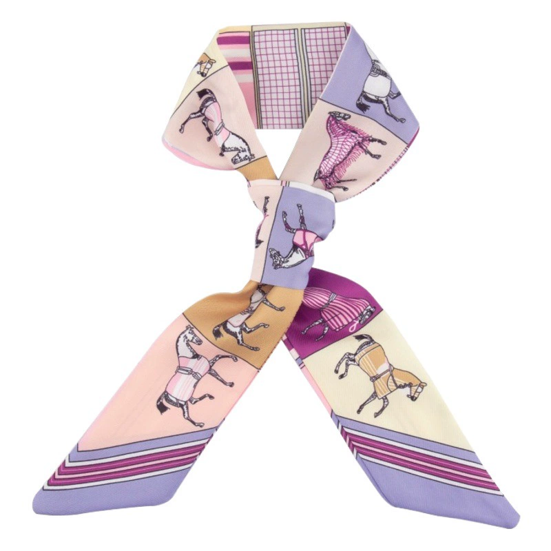 Модный маленький шарф оптом Универсальная Длинная лента для галстука Лента для волос Аксессуары для волос Пояс для волос Женский галстук Бант Ретро