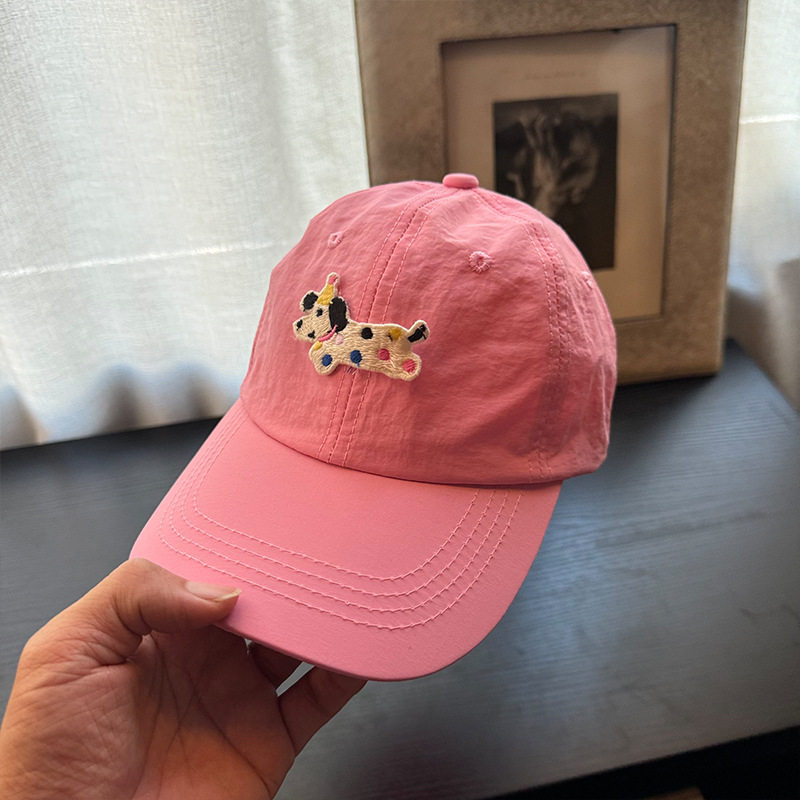 Sombrero de béisbol para niños, cachorro rosa, primavera y otoño 2025, nueva chica, lengua de pato, tesoro, rufián, hermosa calle frita, primavera de verano