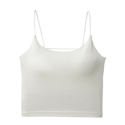 Citrus-Infused Adjustable Strap Women's Large U-Back Sexy Backless Bralette with Built-in Padded Cups, Wearable as Outerwear, Revealing Back Design, Can Be Paired with Tank Top