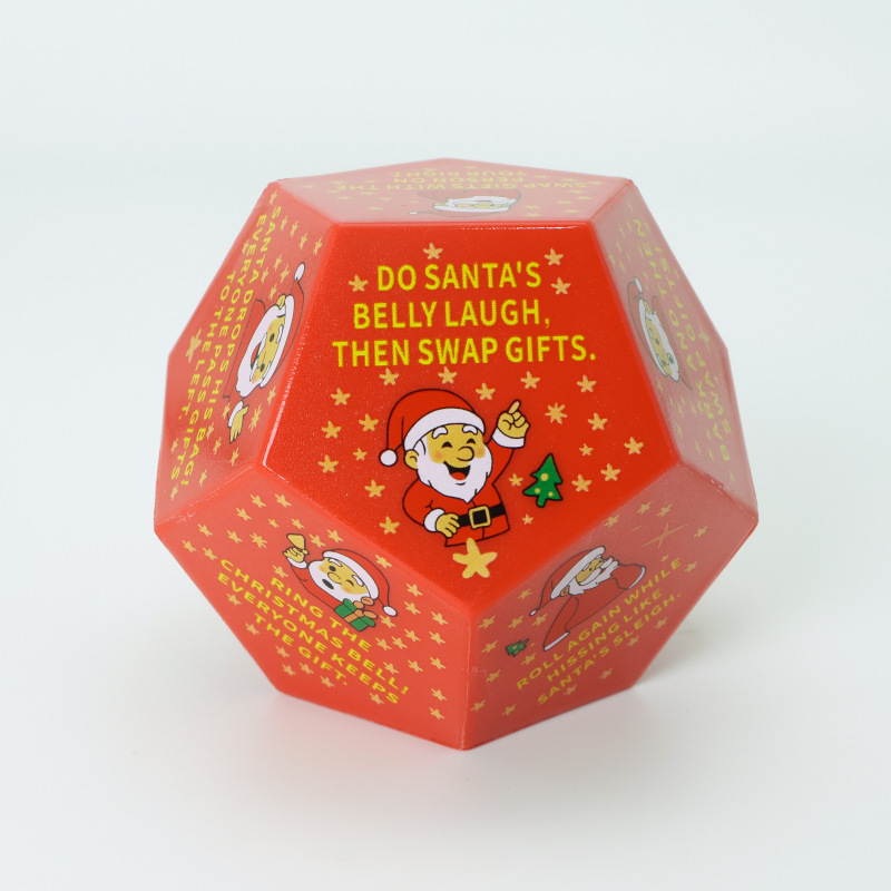 跨境新品Christmas Gift Exchange Party GameDice 圣诞老人骰子|undefined