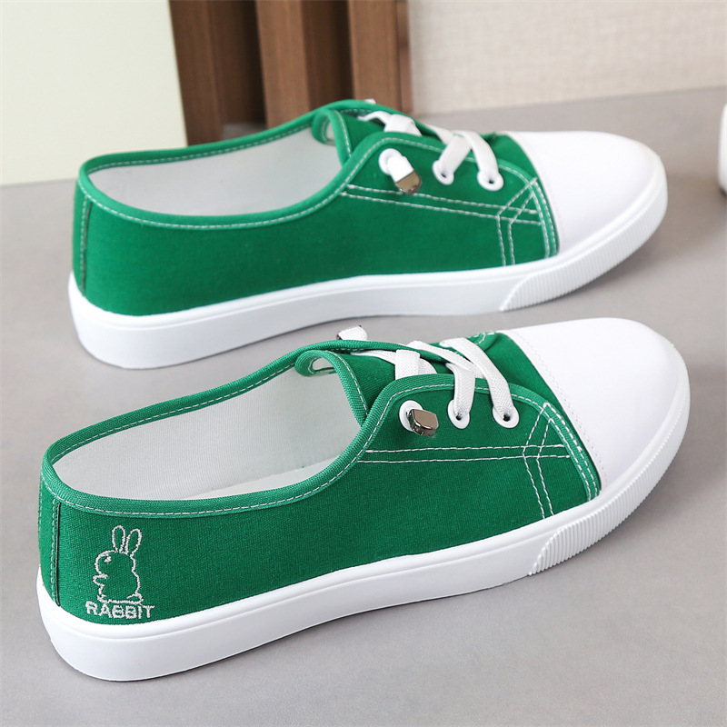 时尚帆布鞋女秋季学生2025新款百搭鞋子春秋软底运动板鞋低帮女鞋