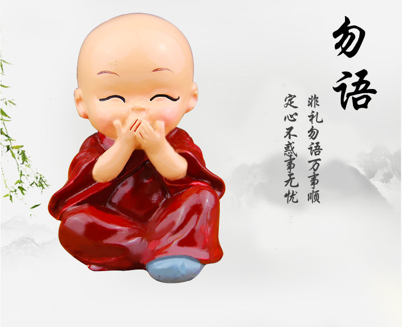 Car decoration car supplies home accessories four little monk desk doll car decoration car accessories
