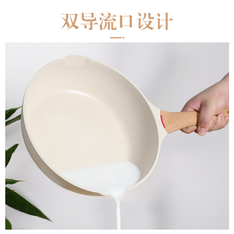 Maifan Piedra sartén antiadherente hogar no negro WOK de aluminio fundición a presión olla Cocina de Inducción estufa de gas wok universal al por mayor