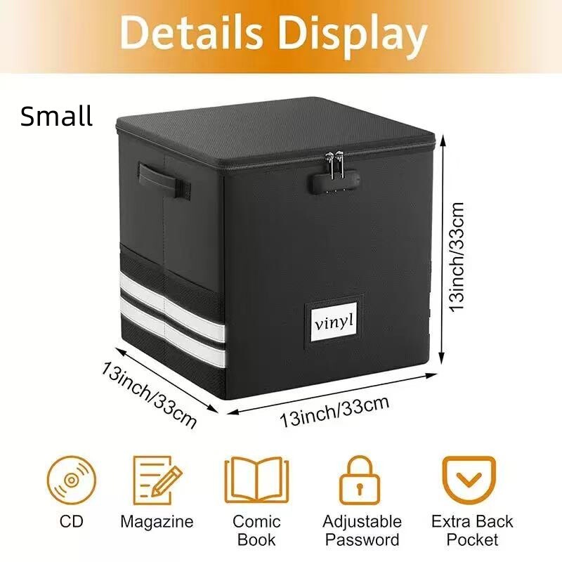 アマゾンクロスボーダー防火レコードボックス分割折りたたみ可能ビニールレコード収納バッグロック付き防水収納ボックス|undefined