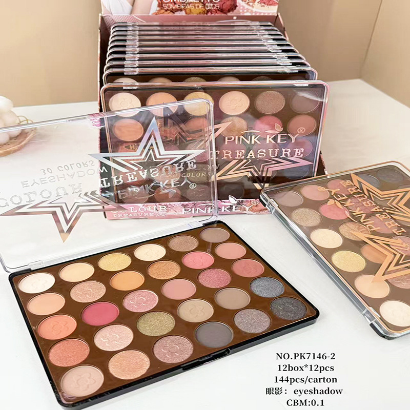 PINKKEY nuevo comercio exterior transfronterizo mejora blush multicolor perlado mate oro cebolla polvo fino parpadeo de sombra de ojos en stock