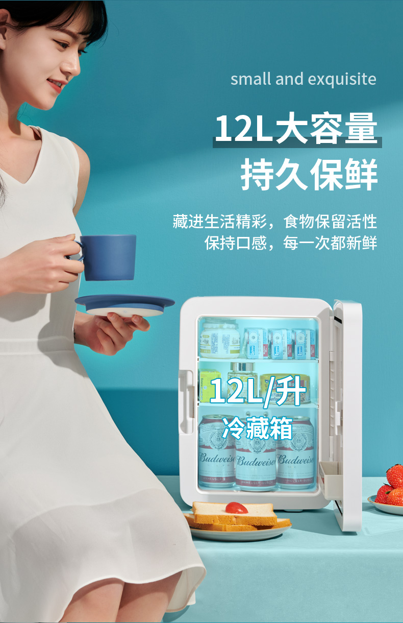 Mini refrigerator energy saving low energy consumption mini drug storage car compressor cosmetics storage car refrigerator