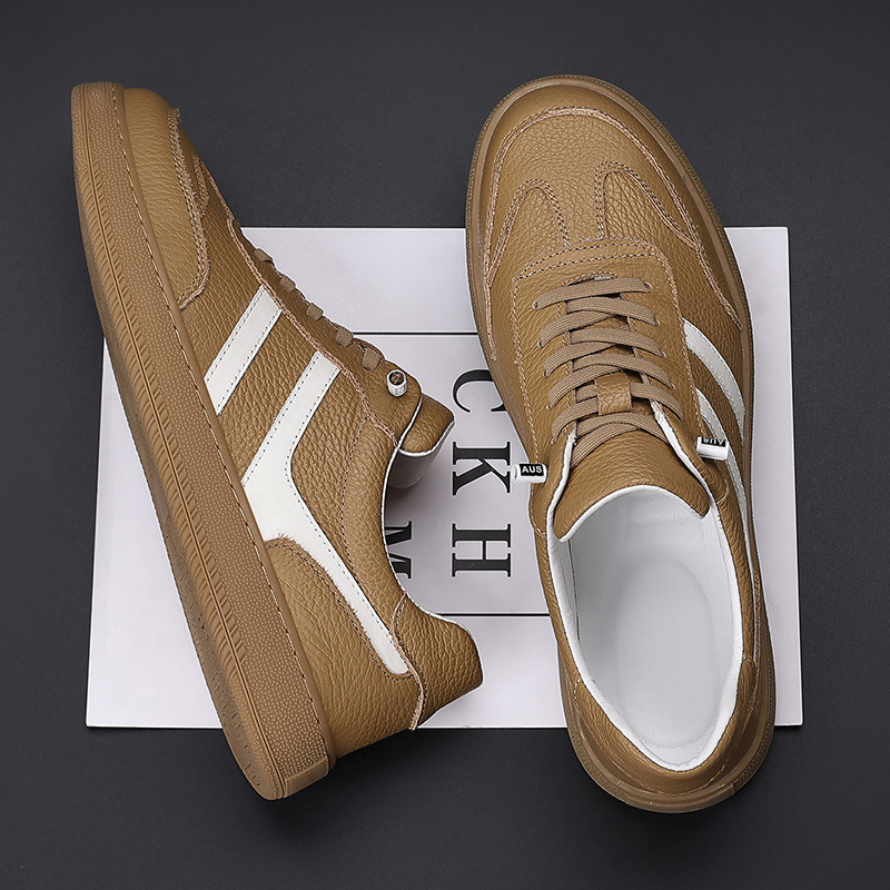 2025, nuevos zapatos casuales de cuero para hombres, zapatos de entrenamiento de cuero transpirables para hombres, zapatos de cuero para hombres.