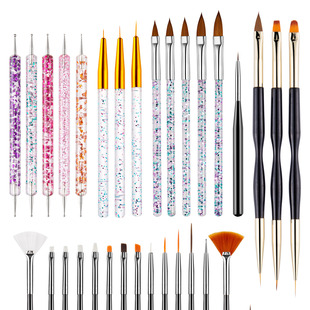 28-Piece Nail Art Brush Set, Phototherapy Painting, Line Drawing, Flower Shading, Nail Customization Tool Set