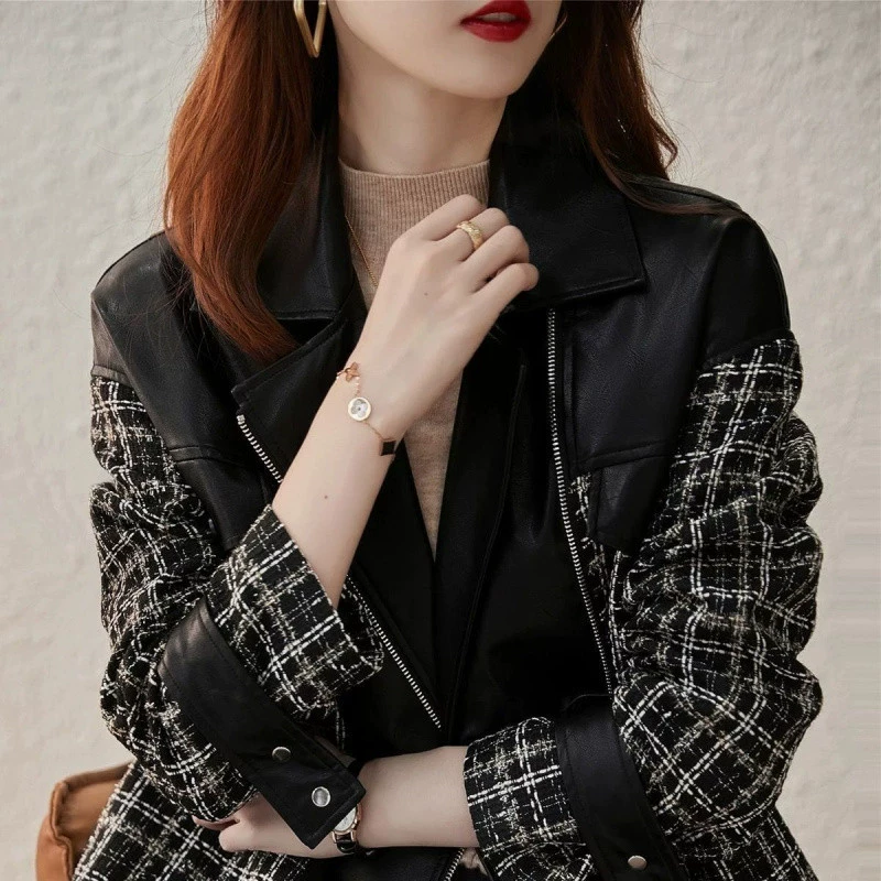 Осенняя демисезонная куртка, стиль Chanel, для подростков, свободный крой, западный стиль