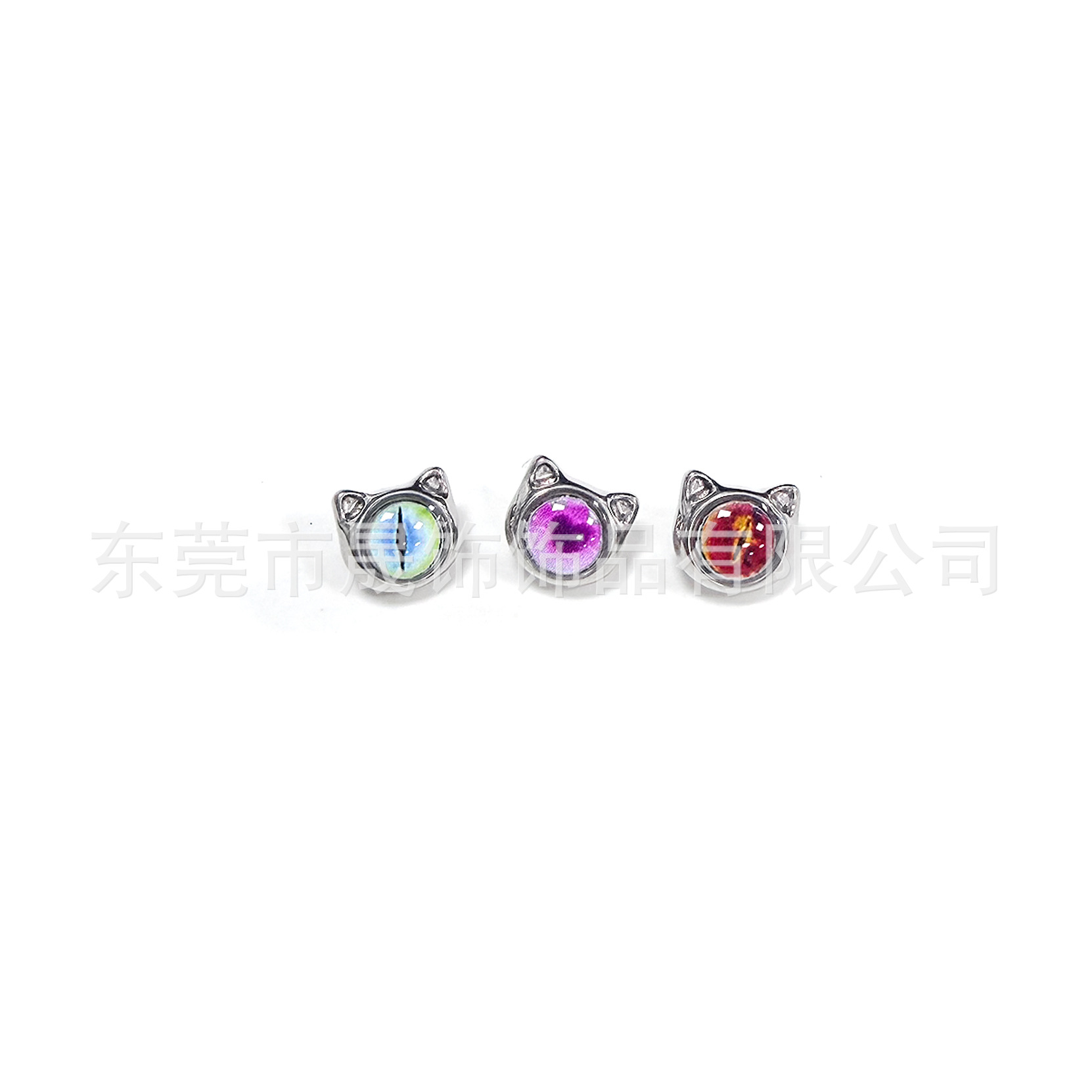 F136钛合金小恶魔猫眼舌钉滴油竖瞳唇钉G23钛人体穿刺饰品舌饰品