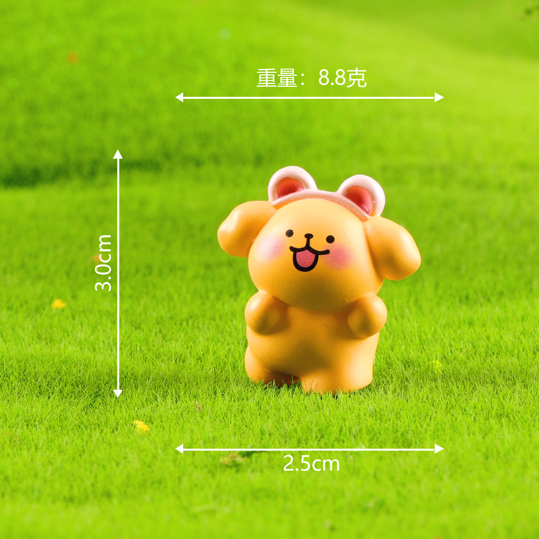 라인 머리핀 강아지