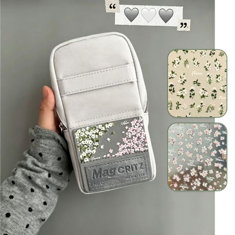 Kokuyo pencil case decals Korean-style simple ins student pencil case jasmine flower cherry blossom decorative stickers self-adhesive DIY stickers