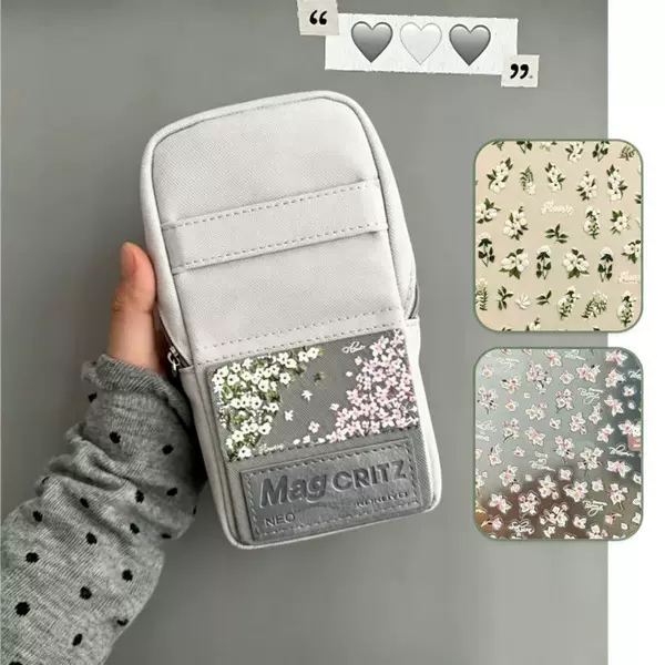 Kokuyo pencil case decals Korean-style simple ins student pencil case jasmine flower cherry blossom decorative stickers self-adhesive DIY stickers