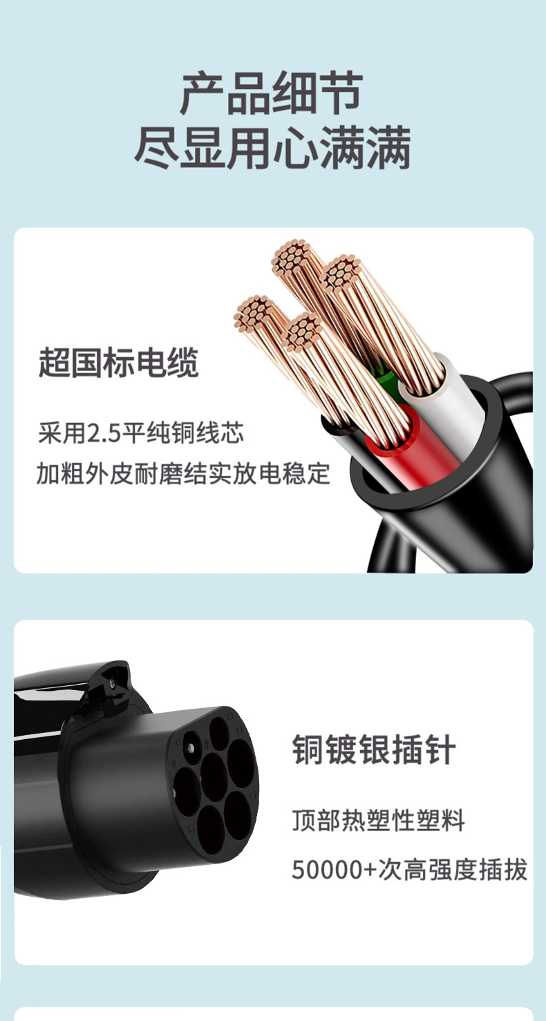 The discharge gun supports V2L European standard new energy external discharger for outdoor camping, BYD Seagull external power strip