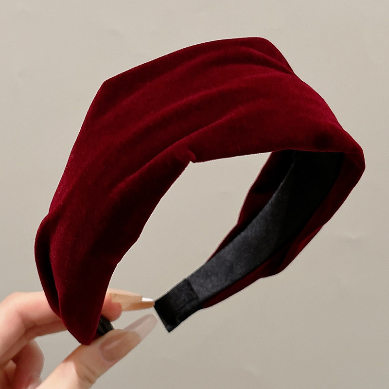 Diadema roja de Año Nuevo para mujer 2026, diadema moderna de alta calidad para otoño e invierno, diadema para lavarse la cara, horquilla para el cabello, accesorio para el cabello estilo Chanel image 8