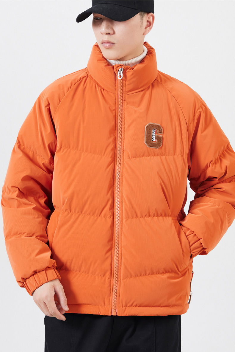 Men's Down Jacket Stand Up Collar Short Winter Warm Puffer Coat_voghion.com